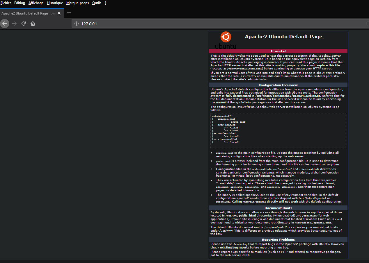 Serveur Web Apache2
