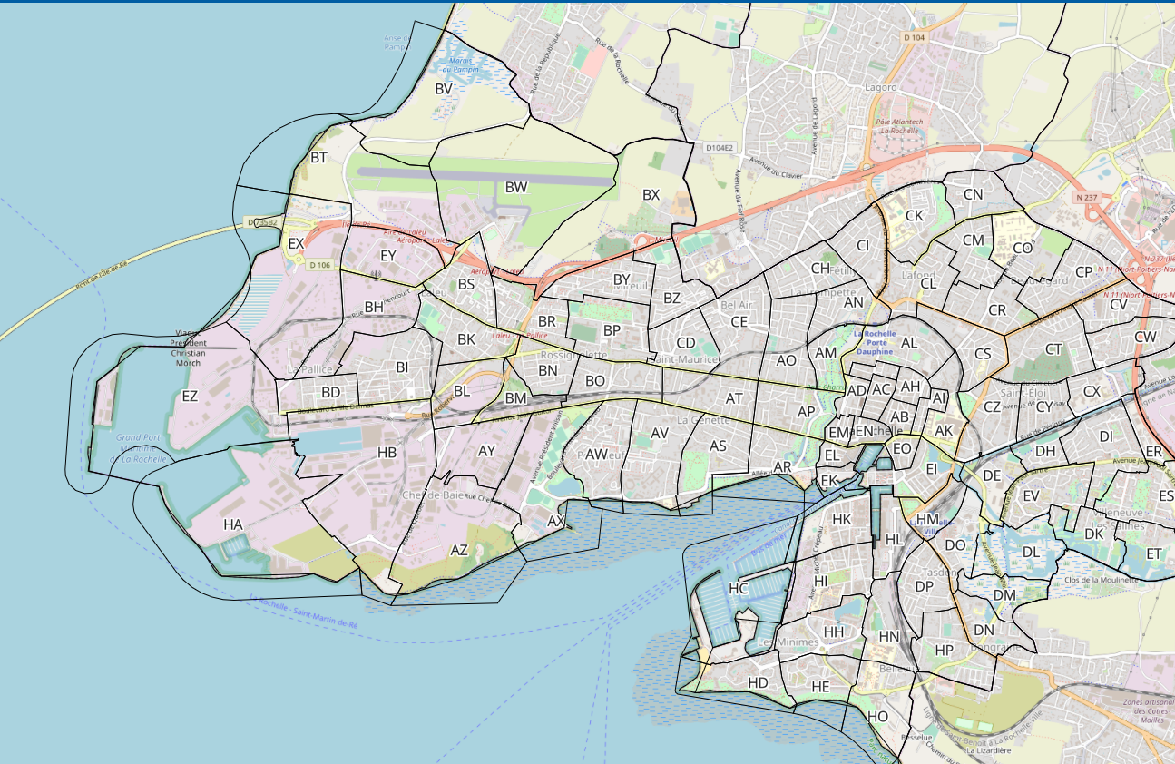 Carte La Rochelle demande de valeur foncière