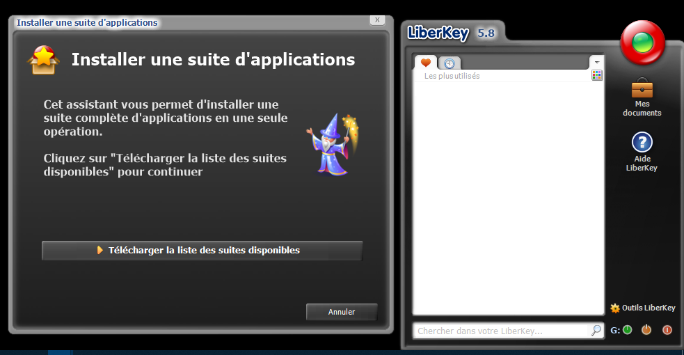 Installer une suite d'applications Liberkey