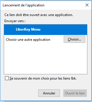 Lancement d'une application